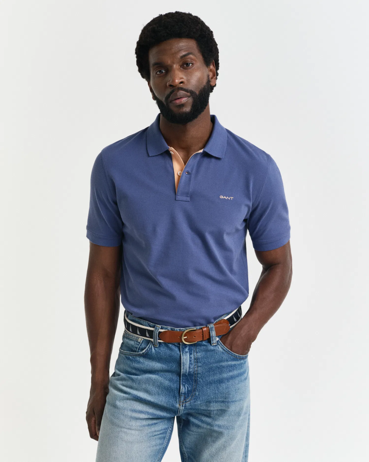 Regular contrast pique ss polo