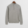 Cotton Cable Half Zip