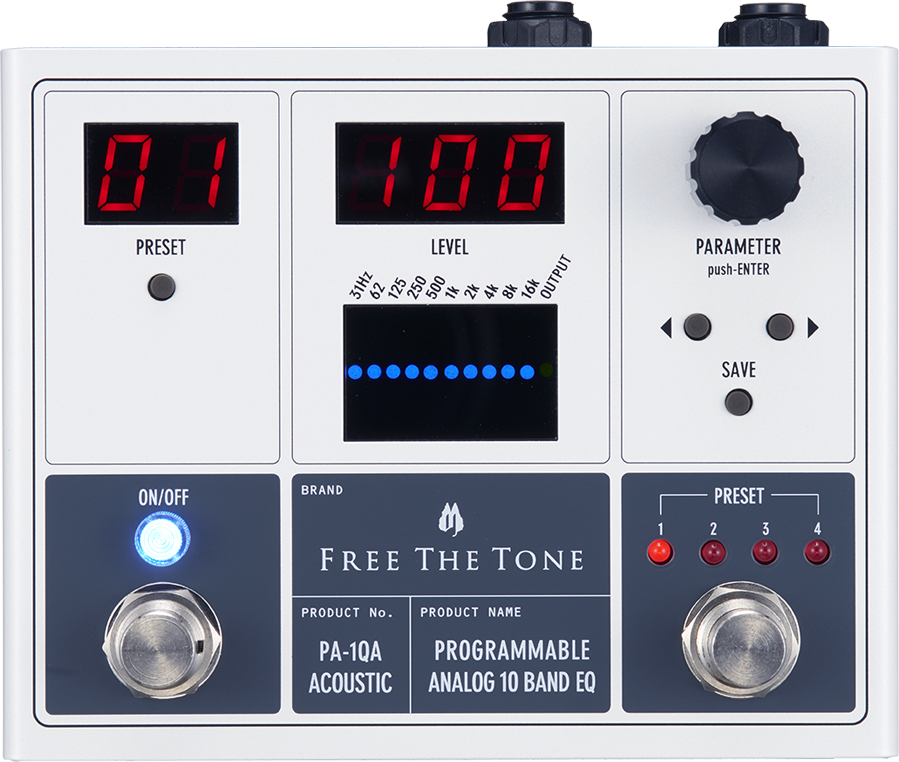 Free The Tone PROGRAMMABLE Analog 10 band EQ for Acoustic