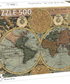 Puslespill 500 Gammelt kart over verden