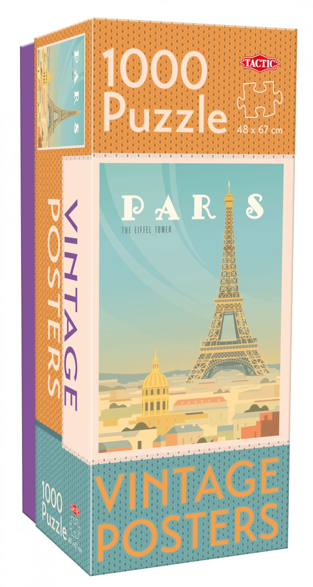 Puslespill 1000 Vintage byer: Paris