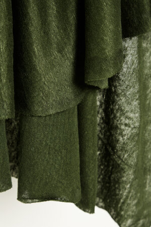 Mind the Maker - Fine Linen Knit - Green Khaki
