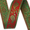 Fantasy Ribbons - Paisley Green Red