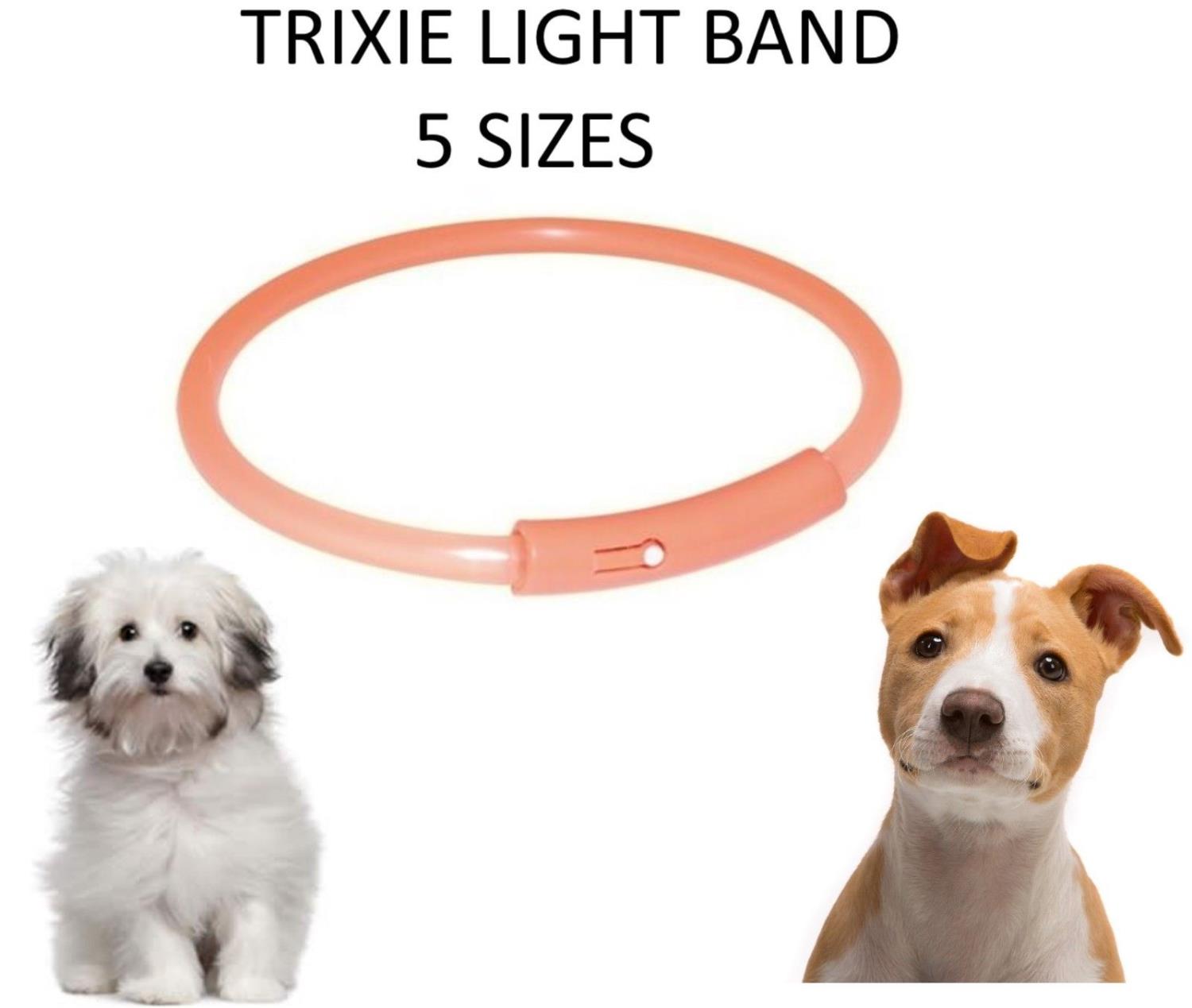 Str. S, 32cm Orange Lysende halsbånd, Trixie