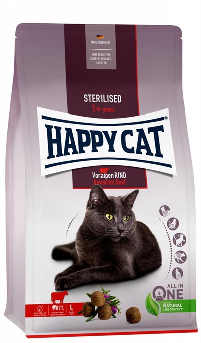 4kg Sterilisert Adult Oksekjøtt, Happy Cat