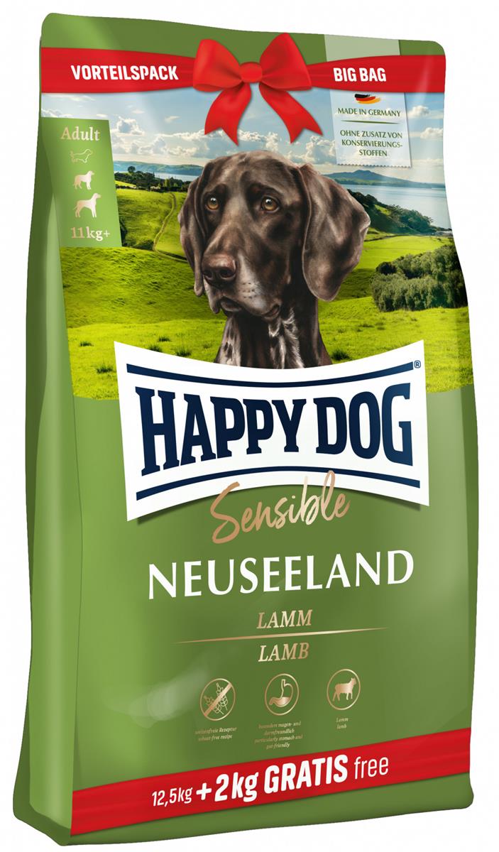 SUPREME SENSITIVE NEUSEELAND OVERFILLED BAG 12,5KG+2KG, Happy Dog