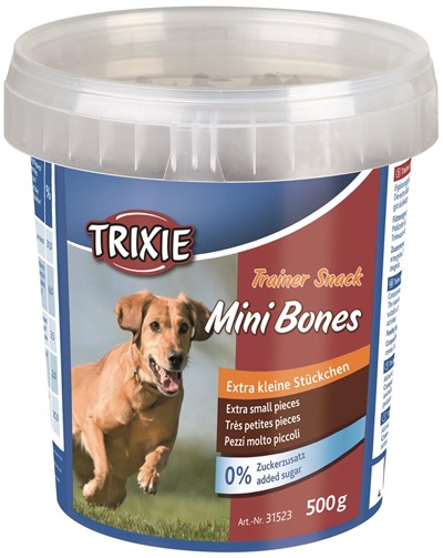 500g Trainer Snack Mini Bones M/Biff, Lam og Fugl, Trixie