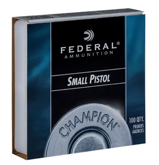 Fed 100 Small Pistol tennhetter (100stk)