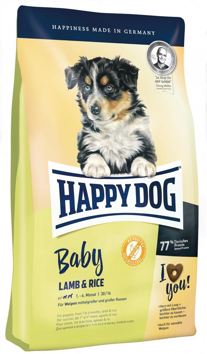 10KG SUPREME YOUNG BABY LAM & RIS, HAPPY DOG