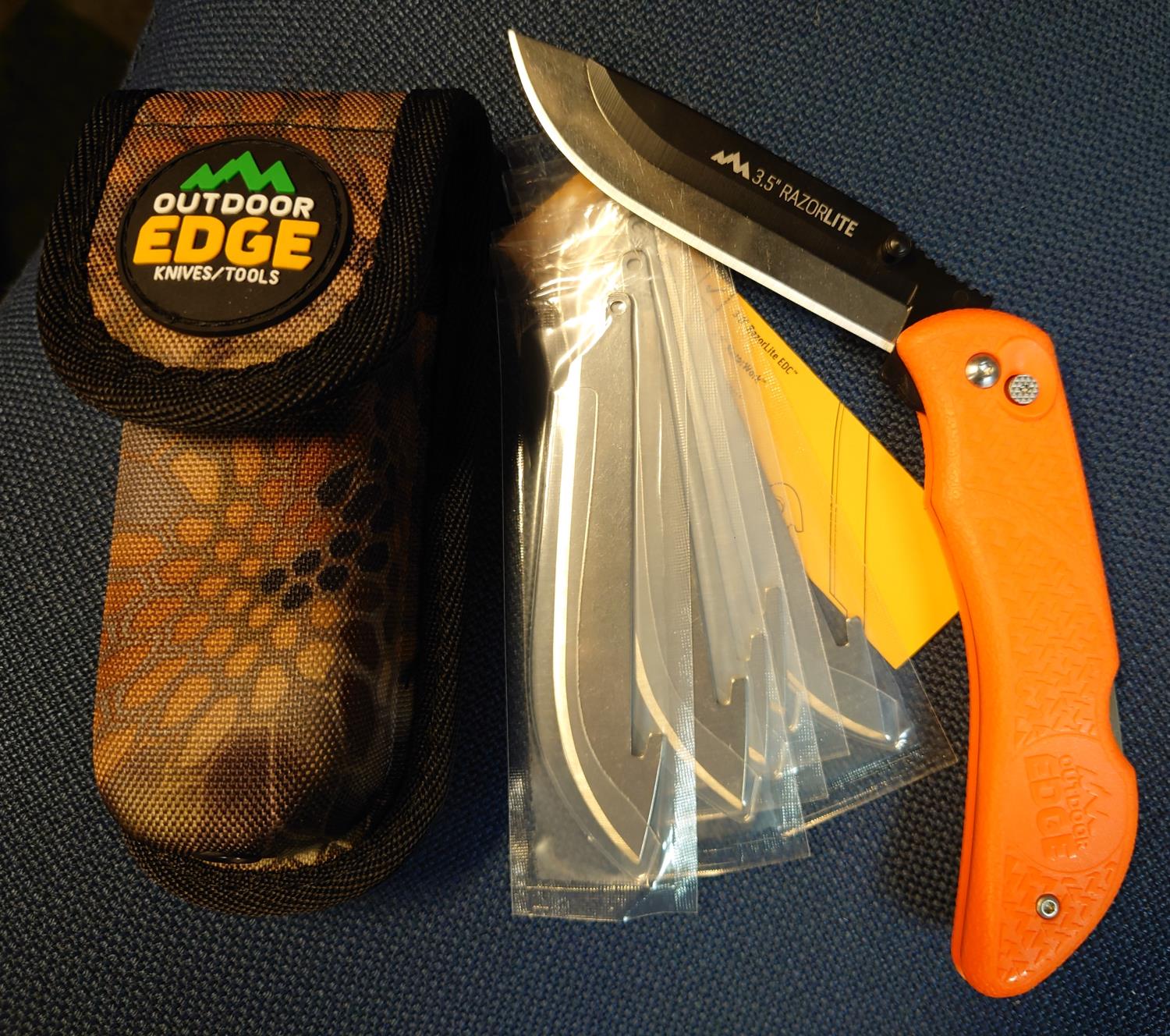 3,5" RAZORLITE BLAZE, m/6 knivblad og slire, Outdoor Edge