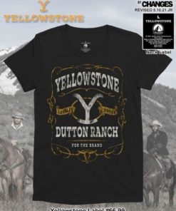 T-Skjorte Y Label, Svart, Yellowstone