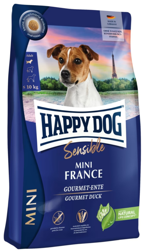 4kg Sensible Mini France m/And og Potet, Happy Dog