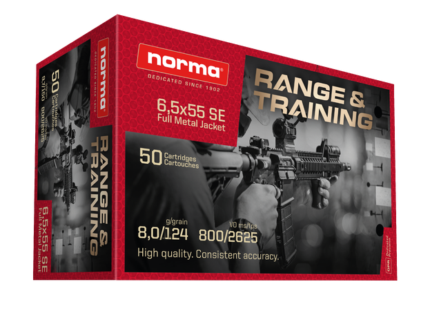 Norma Range & Training 6,5x55 8,0g /124grs