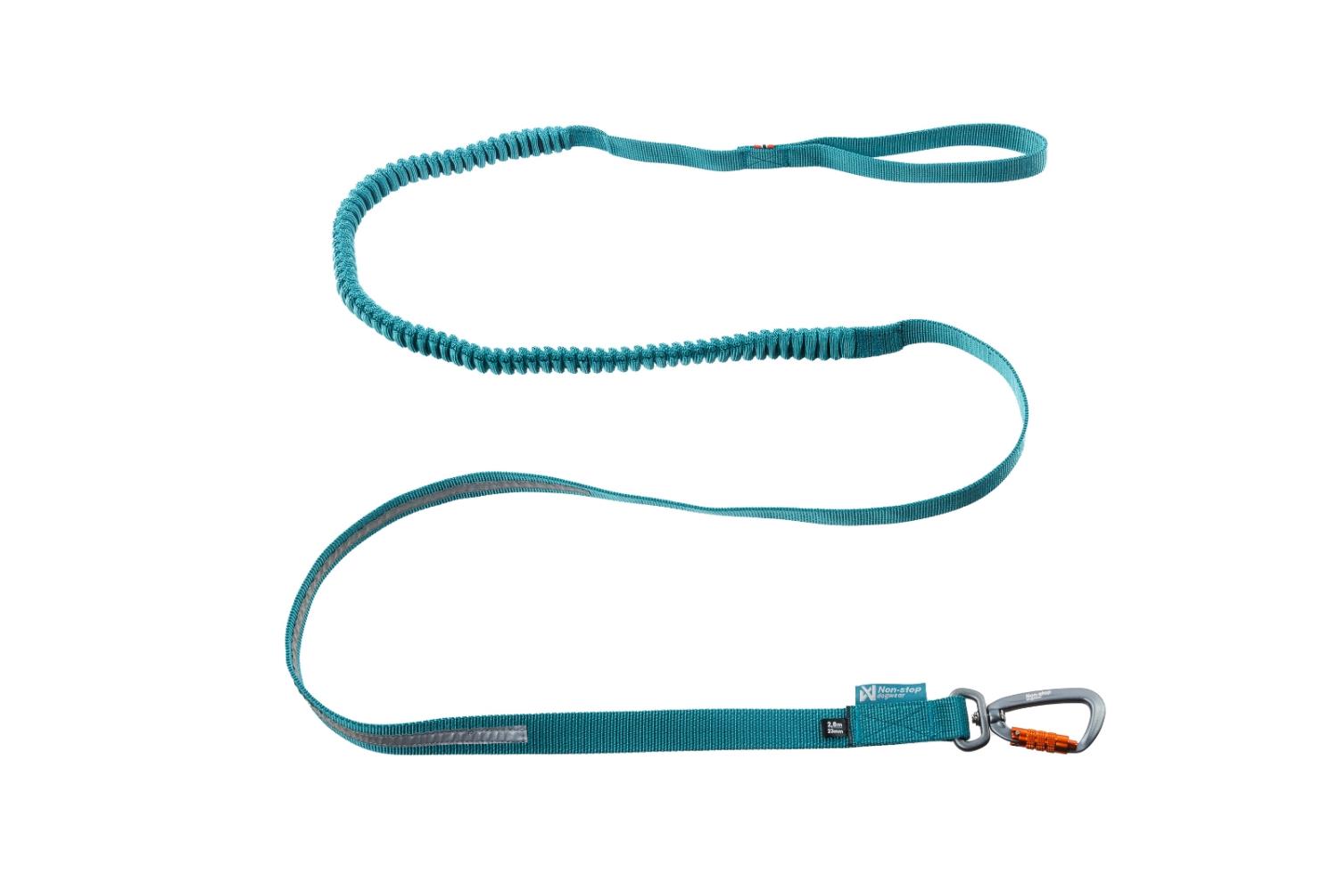 Touring bungee leash 3.8m/23mm, unisex, teal, single, Non-stop