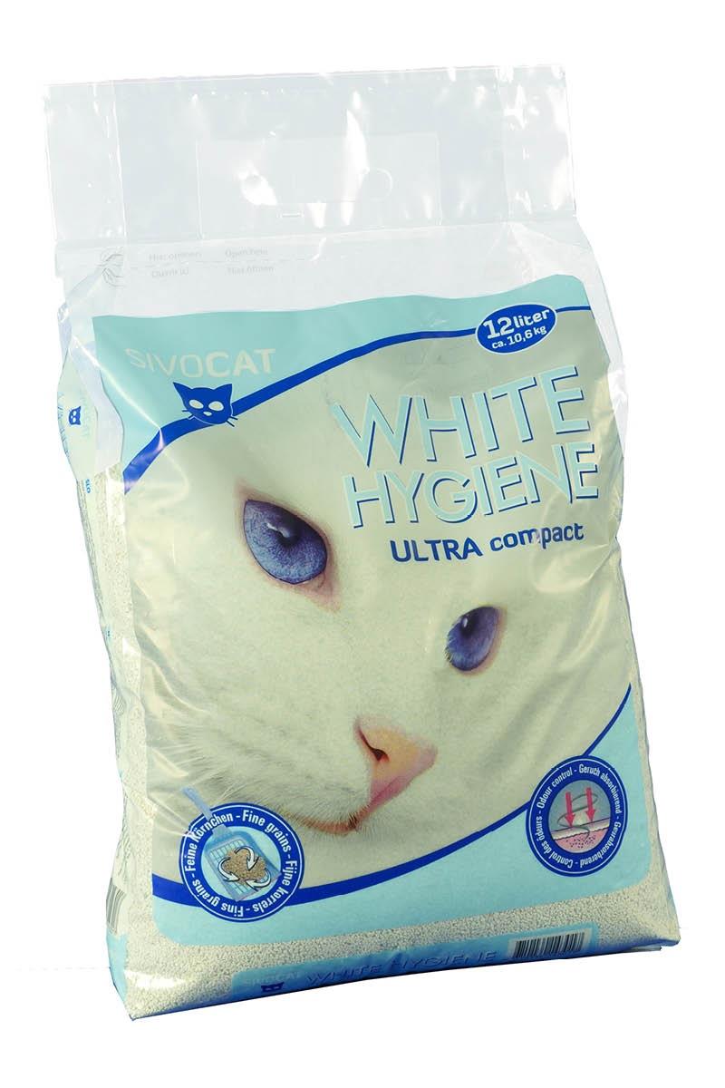 12 Liter Kattesand White Hygiene Ultra, Sivocat