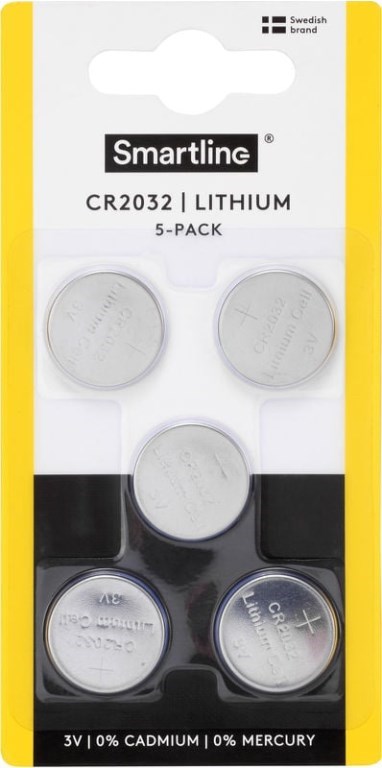 Smartline lithium CR2032 5-pack Batterier