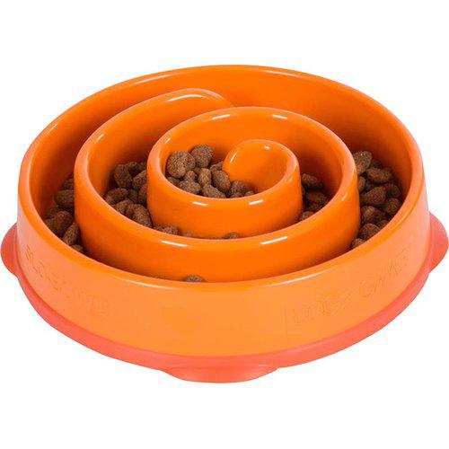 Outward hound Fun feeder Slo Bowl medium/mini orange.