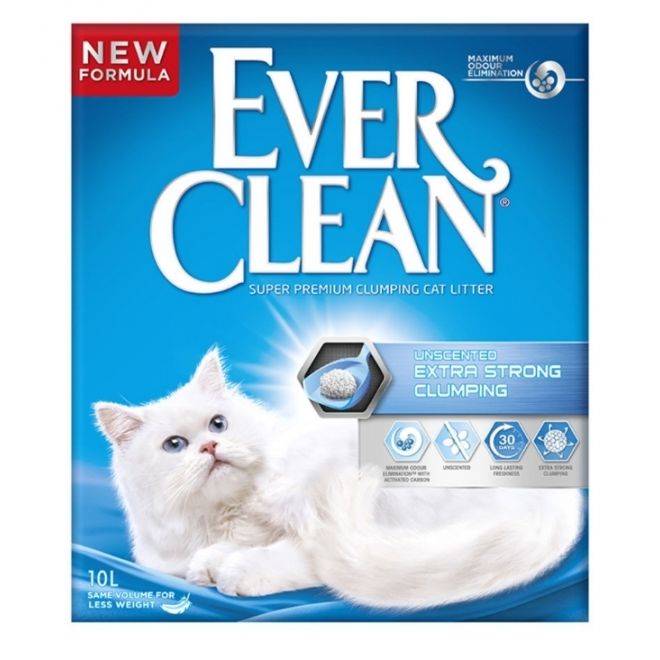 Ever Clean 10L extra strong clumping unscented.