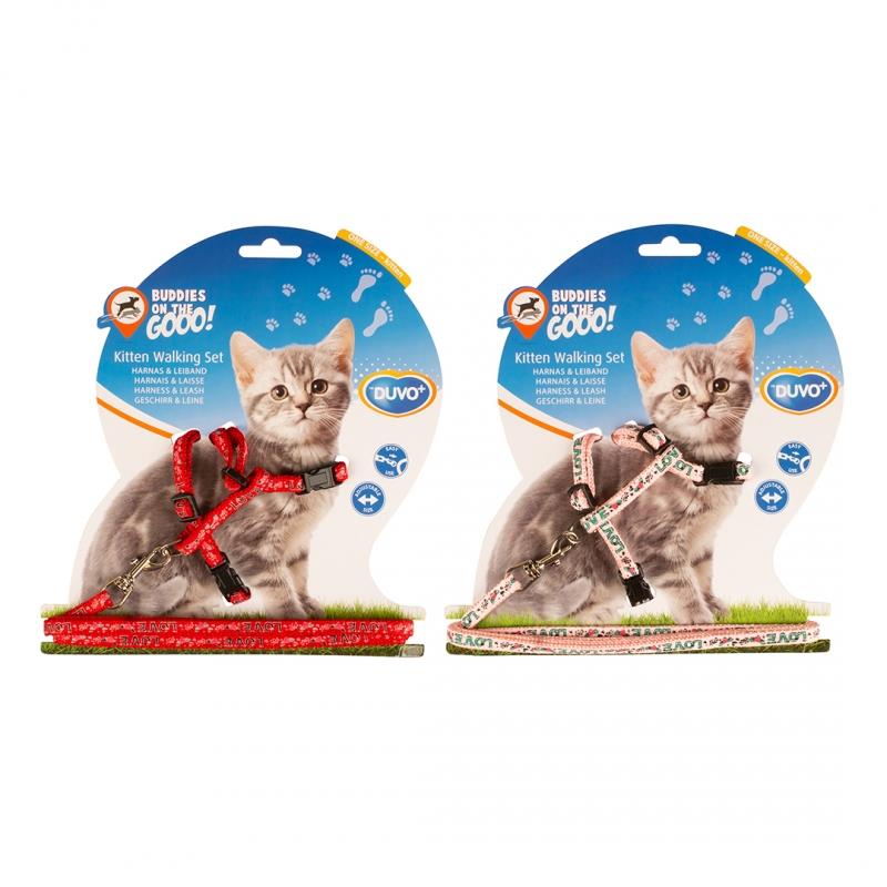 Duvoplus kitten walking set flere farger 25cm, 125cm/8mm