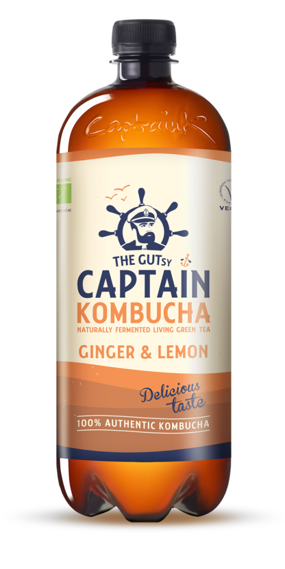 Captain Kombucha 1L Ginger Lemon