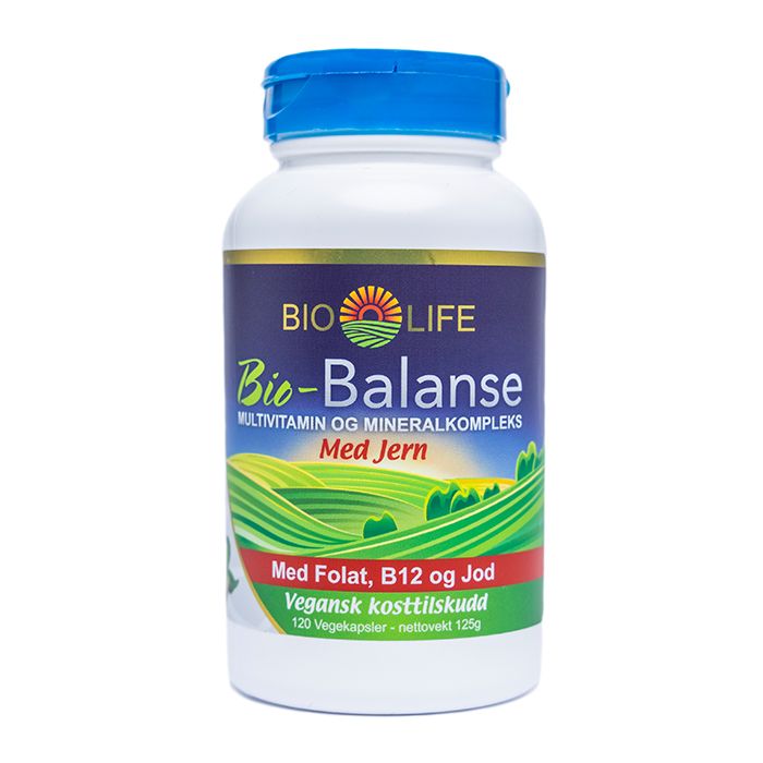Bio Life Bio Balanse m/jern 120 kps