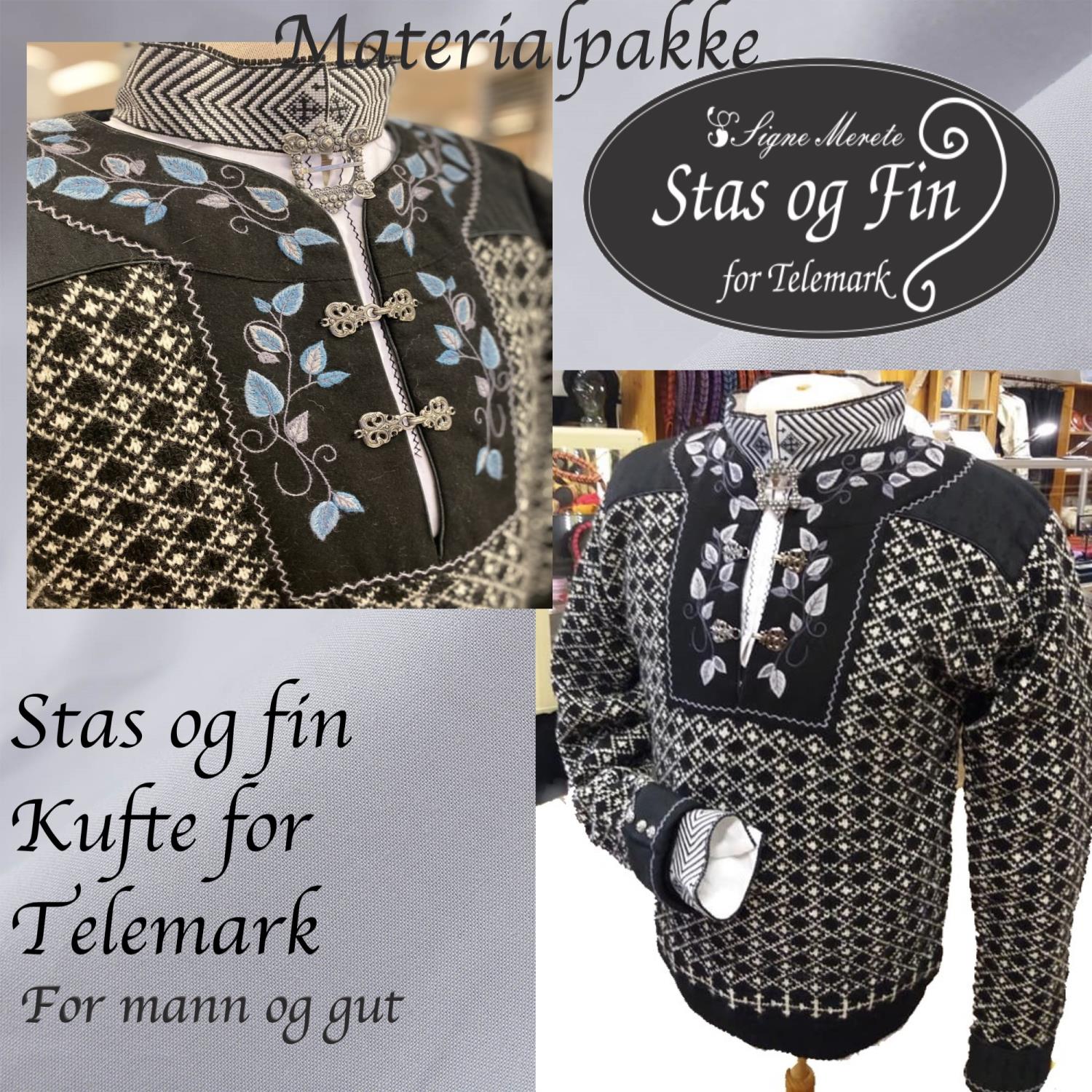 STAS- OG FINKOFTE, Mann & Gutt, strl S-XXL, Materialpakke