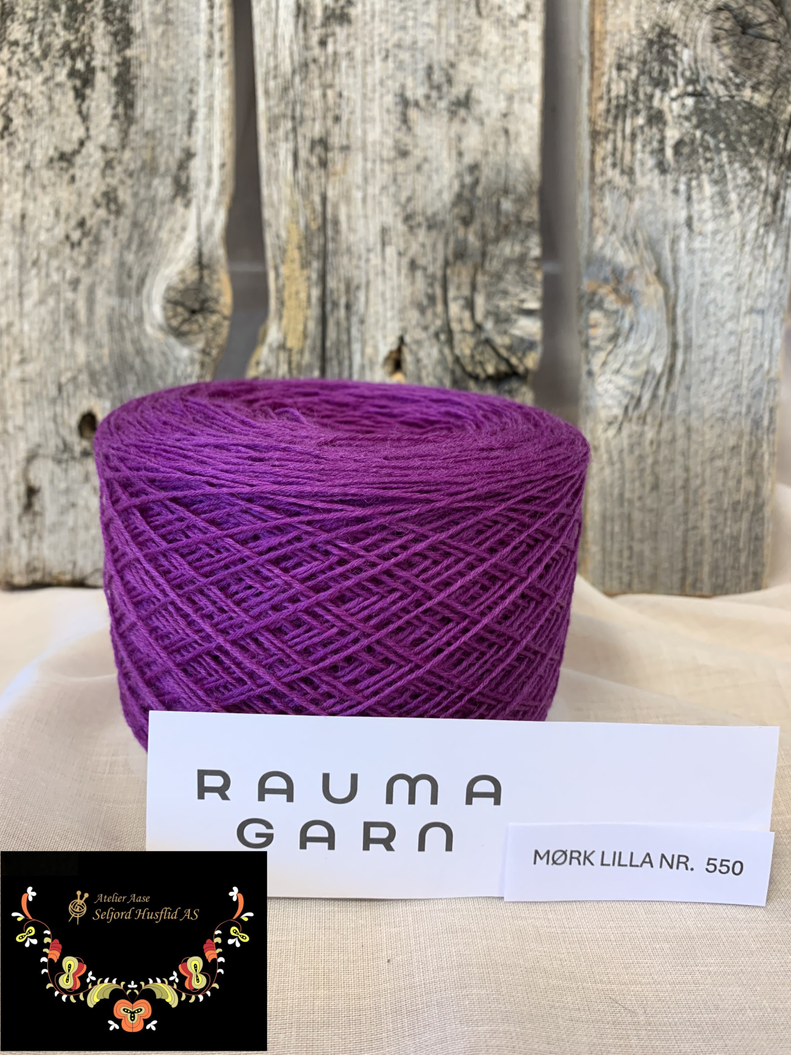 NM 24/5 BELTEGARN 550 mørk lilla nøste 100 gram