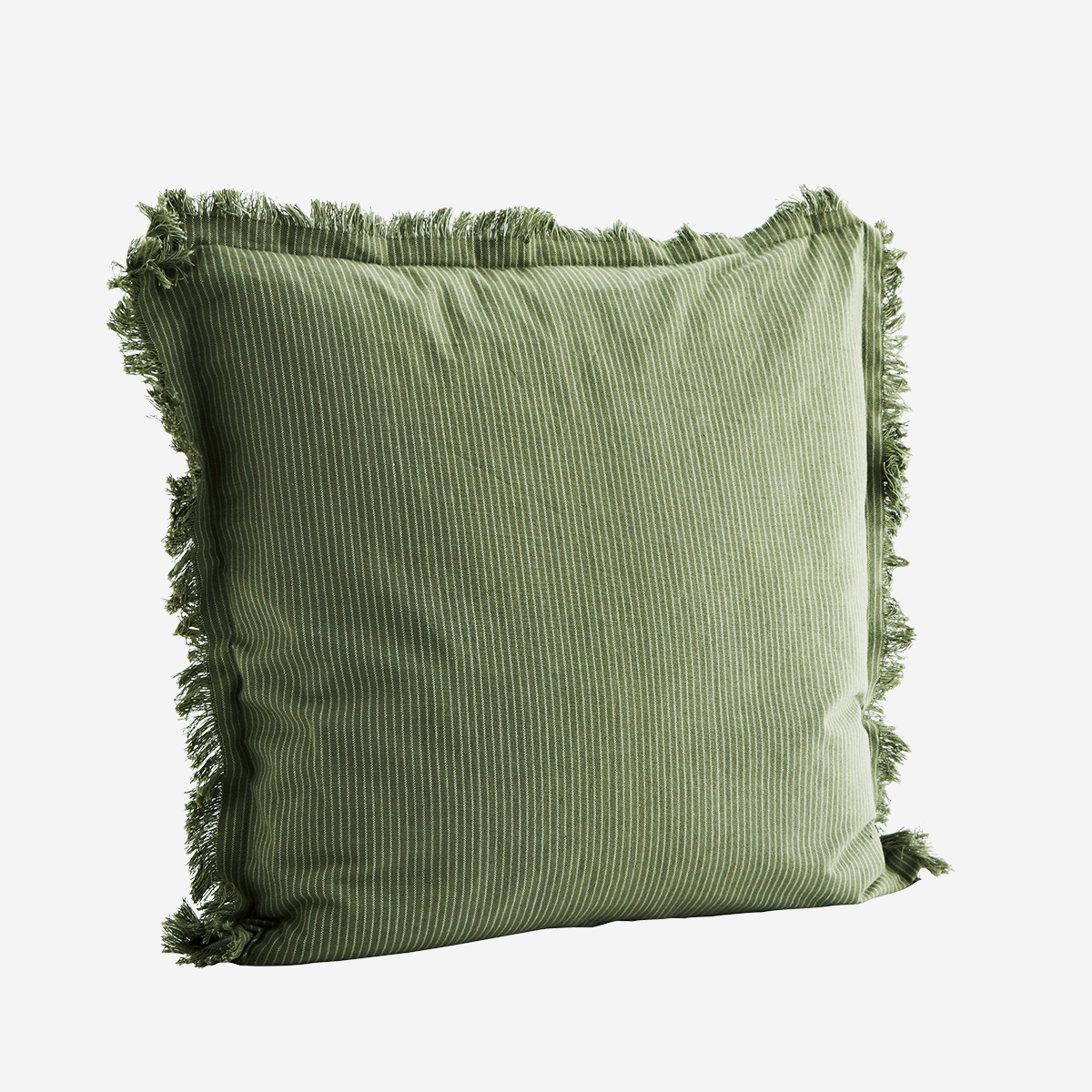 Striped Cushion Cover W/Fringes