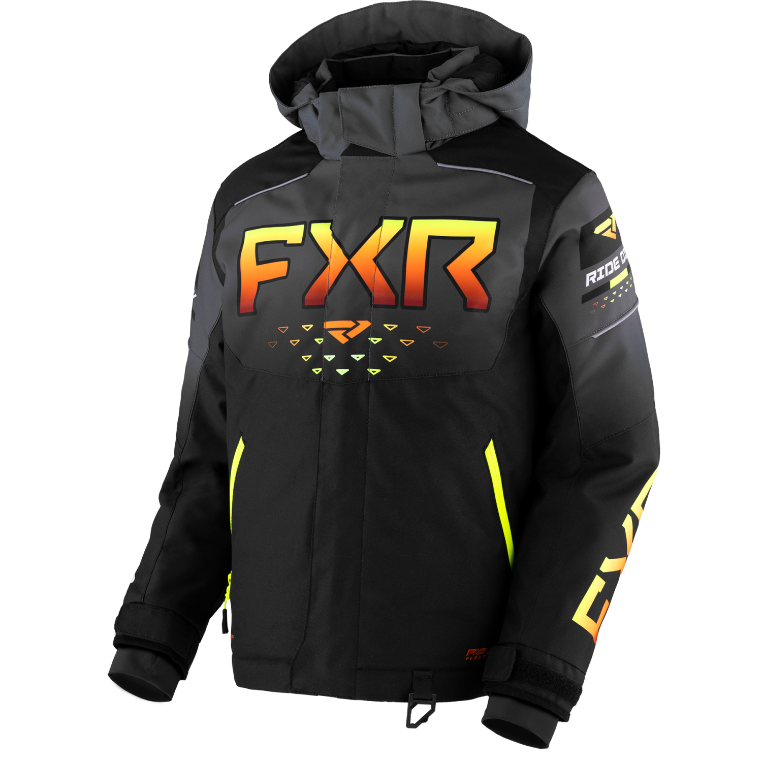 FXR Helium Jacket Black/Char/Inferno Yth