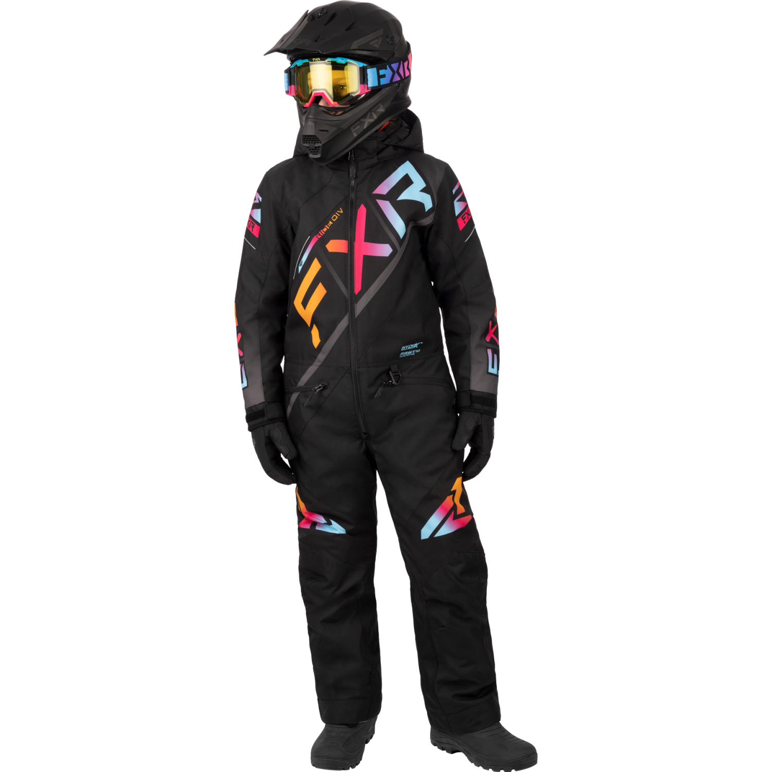 FXR CX Monosuit Black/Spectrum Yth