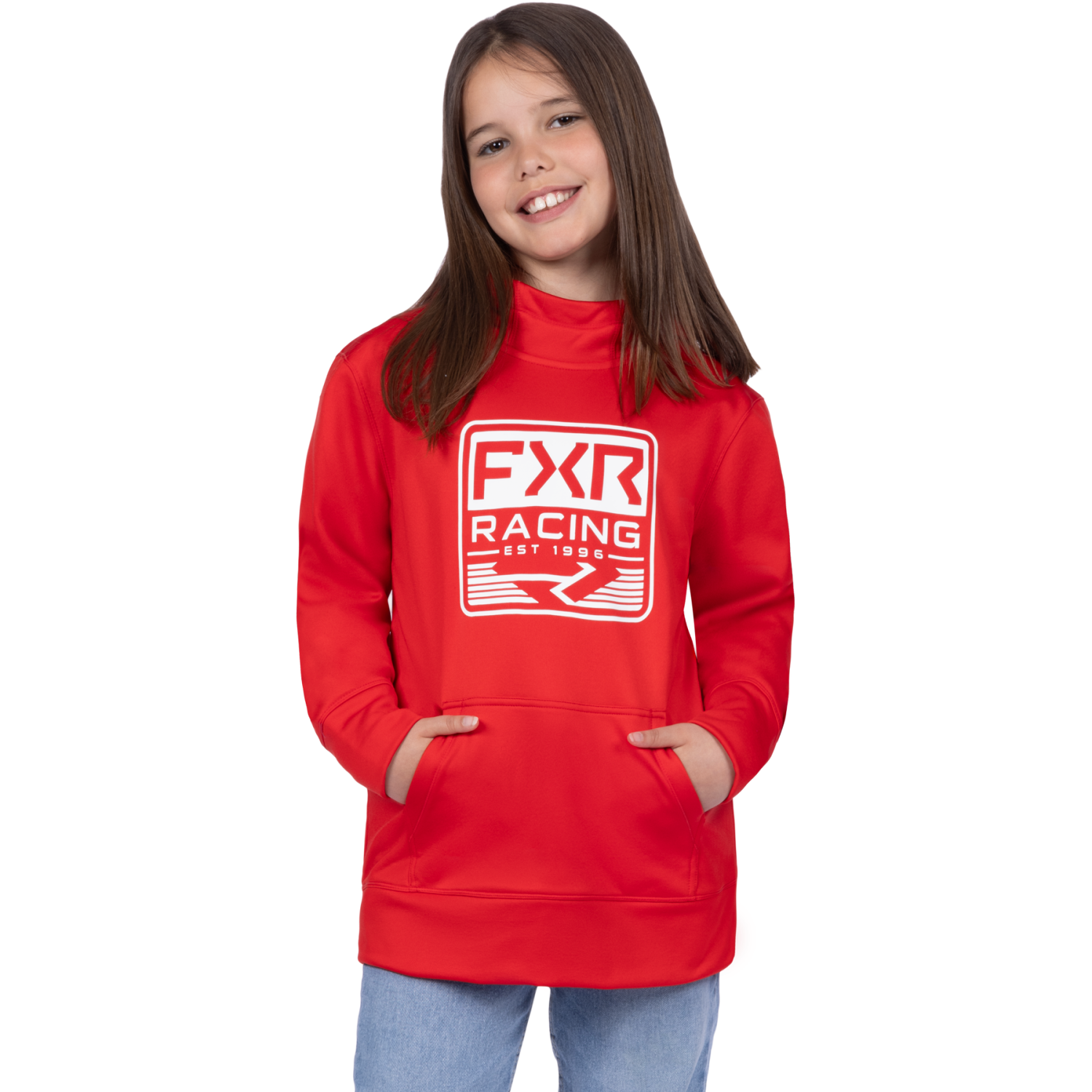 FXR Emblem Tech PO Hoodie Red/White Yth