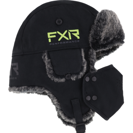 FXR Trapper Hat Black/Hi Vis