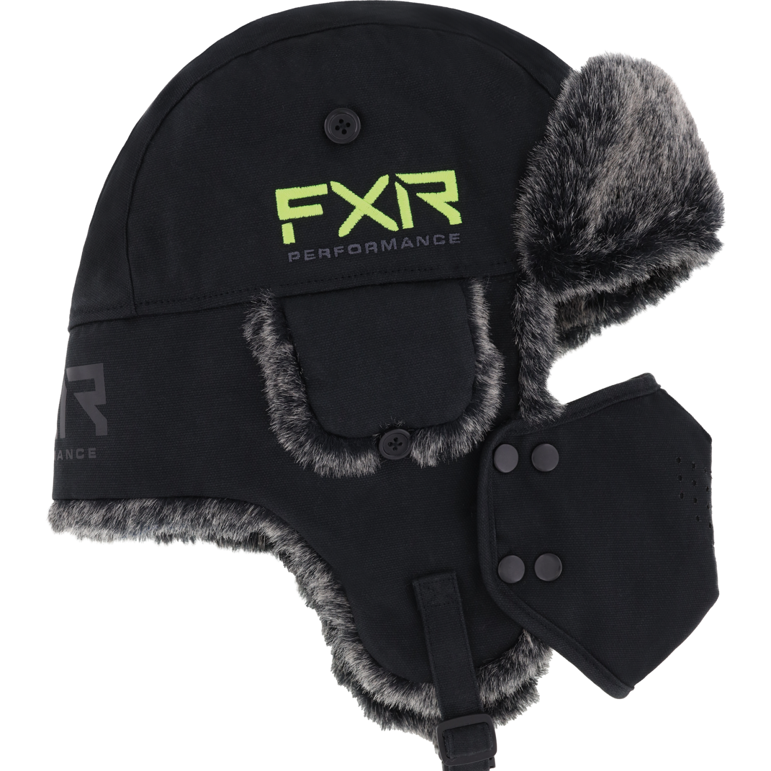 FXR Trapper Hat Black/Hi Vis