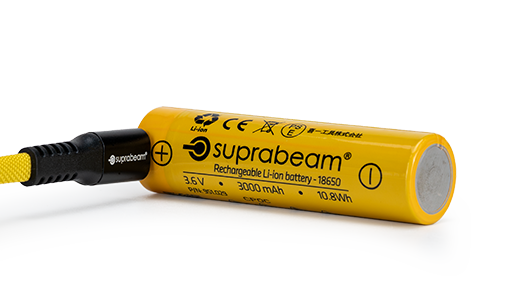 Suprabeam M-serie Batteri LI-ION 18650, 3000mAh USB-C