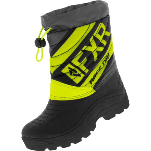 FXR Octane Boot Black/Hi Vis/Char Yth