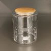 Krukke LB Glass m/naturlokk mangotre Ø10,5 H14,5cm