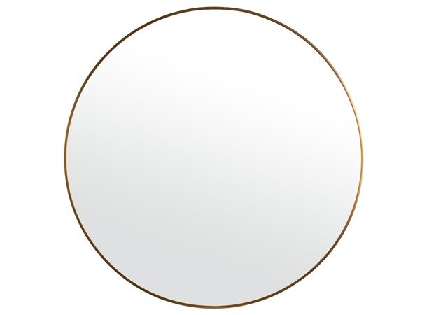 Speil gull metall rund ramme Ø80cm