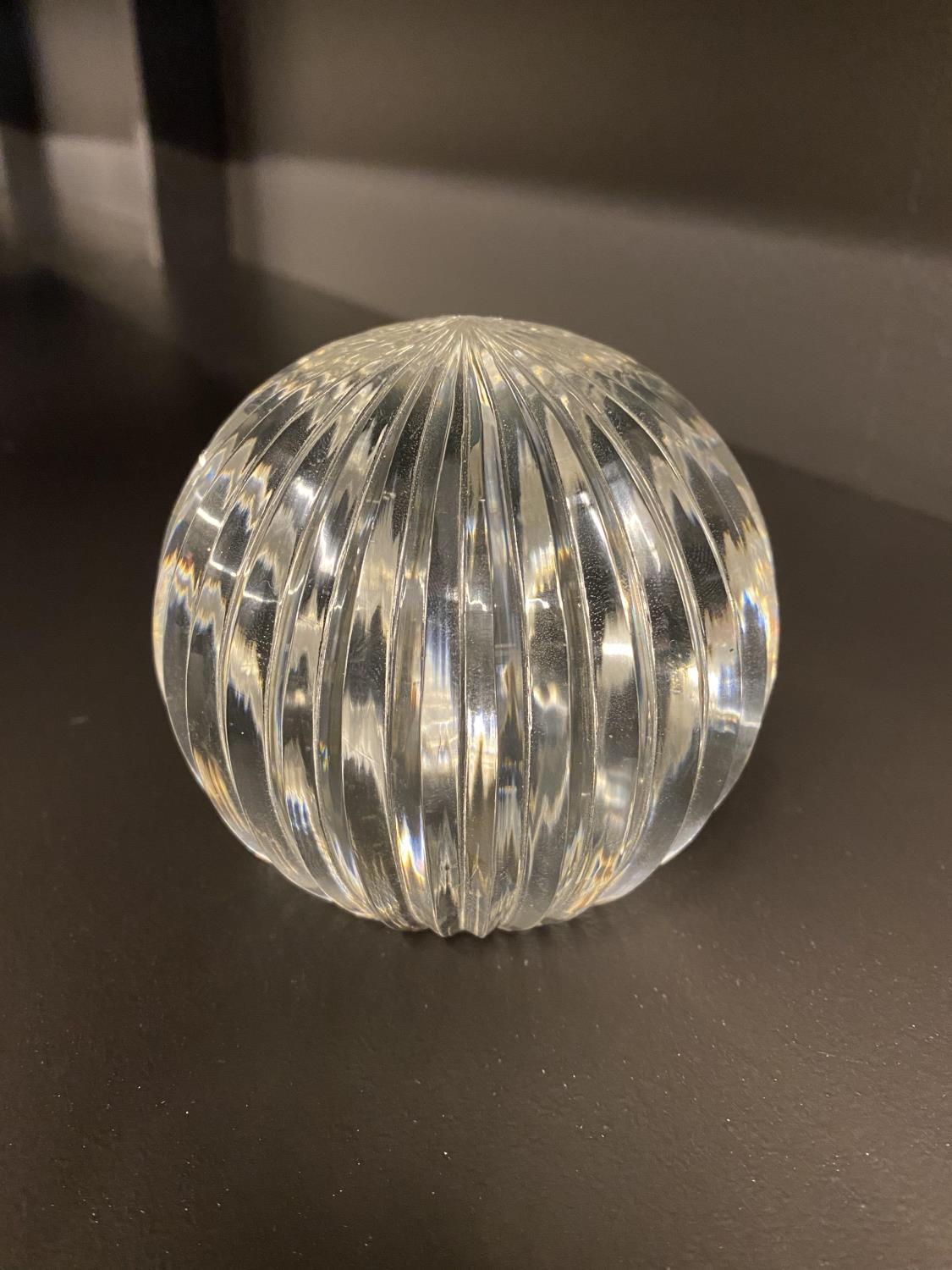 Glass kule klar m/riller dekor ball Ø9,5x8cm