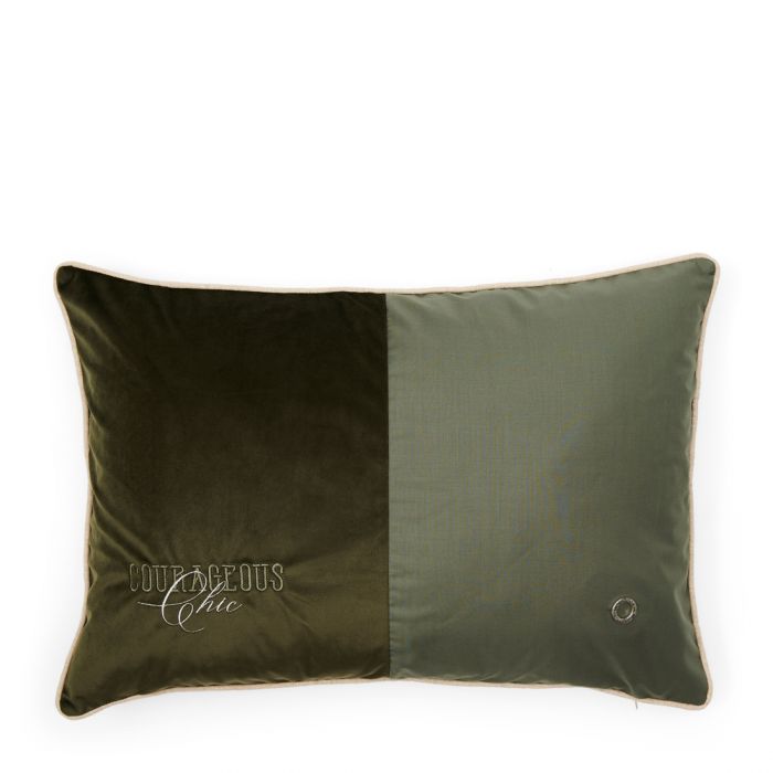 Putetrekk RM "Chic dubble pillow cover" grønn velur m/logo 65x45cm