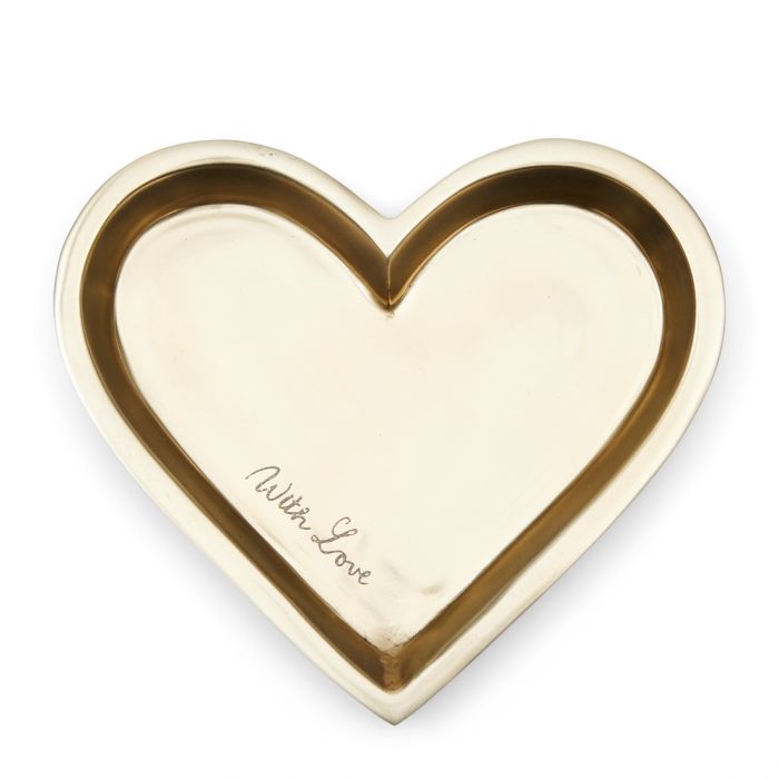 Brett RM mini hjerte gull "With Love"  20x19cm