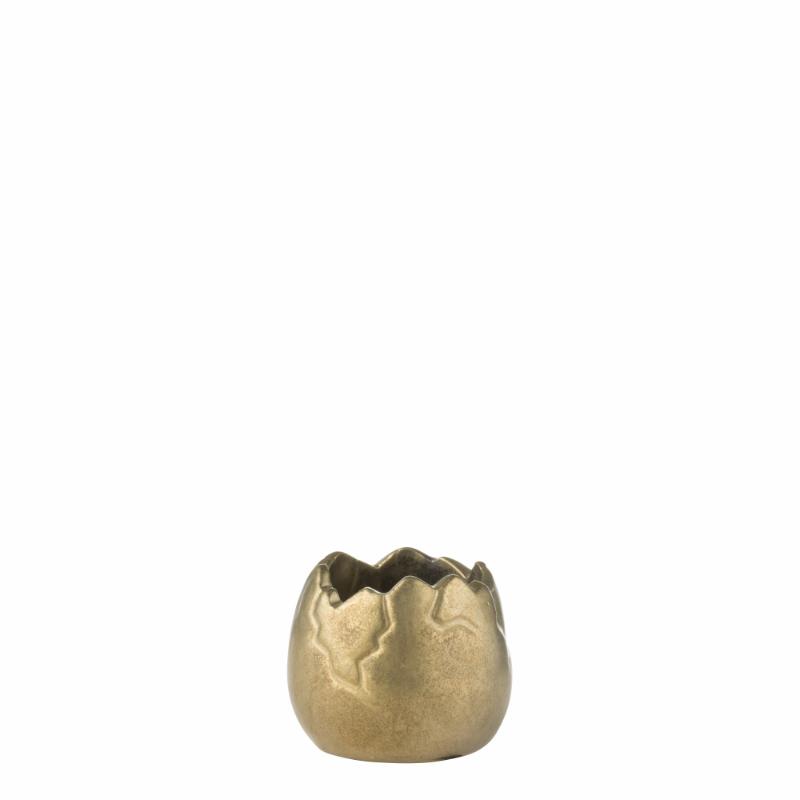 Potte LB Antikk gull krakelert dekor Ø5x5,5cm
