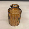 Vase mini cognac brun m/riller Ø6 Ø3 H10cm
