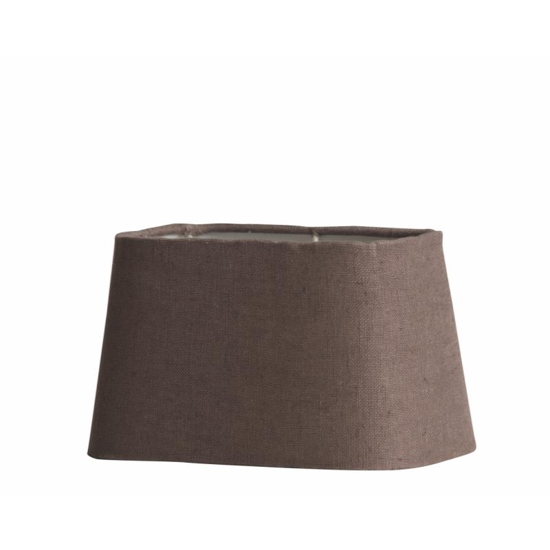 Lampeskjerm Lene Bjerre rustikk lin matt grå 20,5x12,5cm