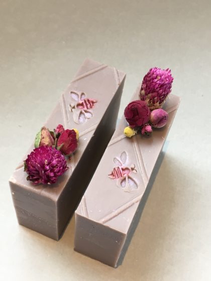 Såpe Lavendel kake såpestykke håndlaget norge m/tørket blomst