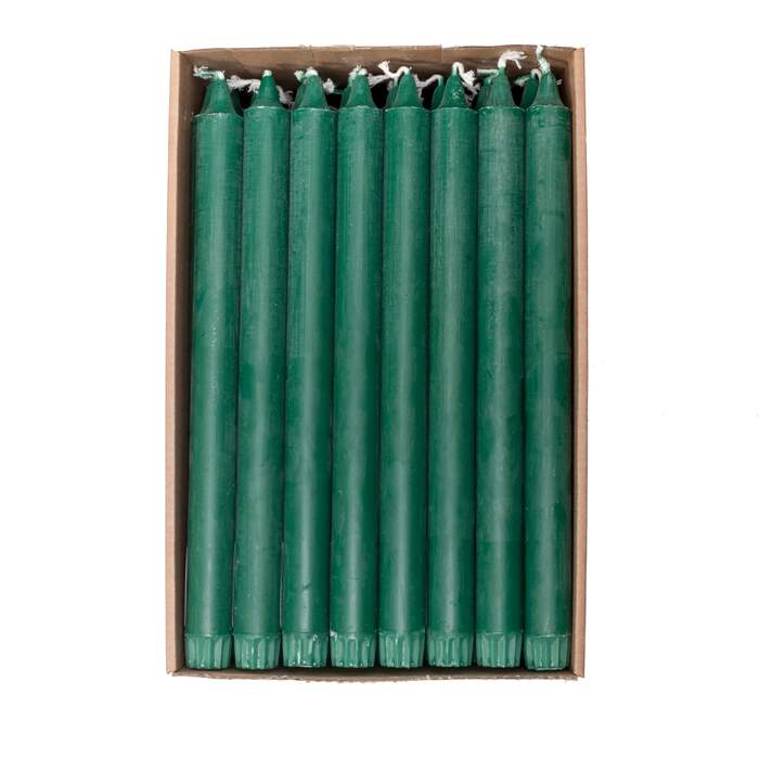 Kronelys Dark Green 100% Stearin øko 2,2x28cm