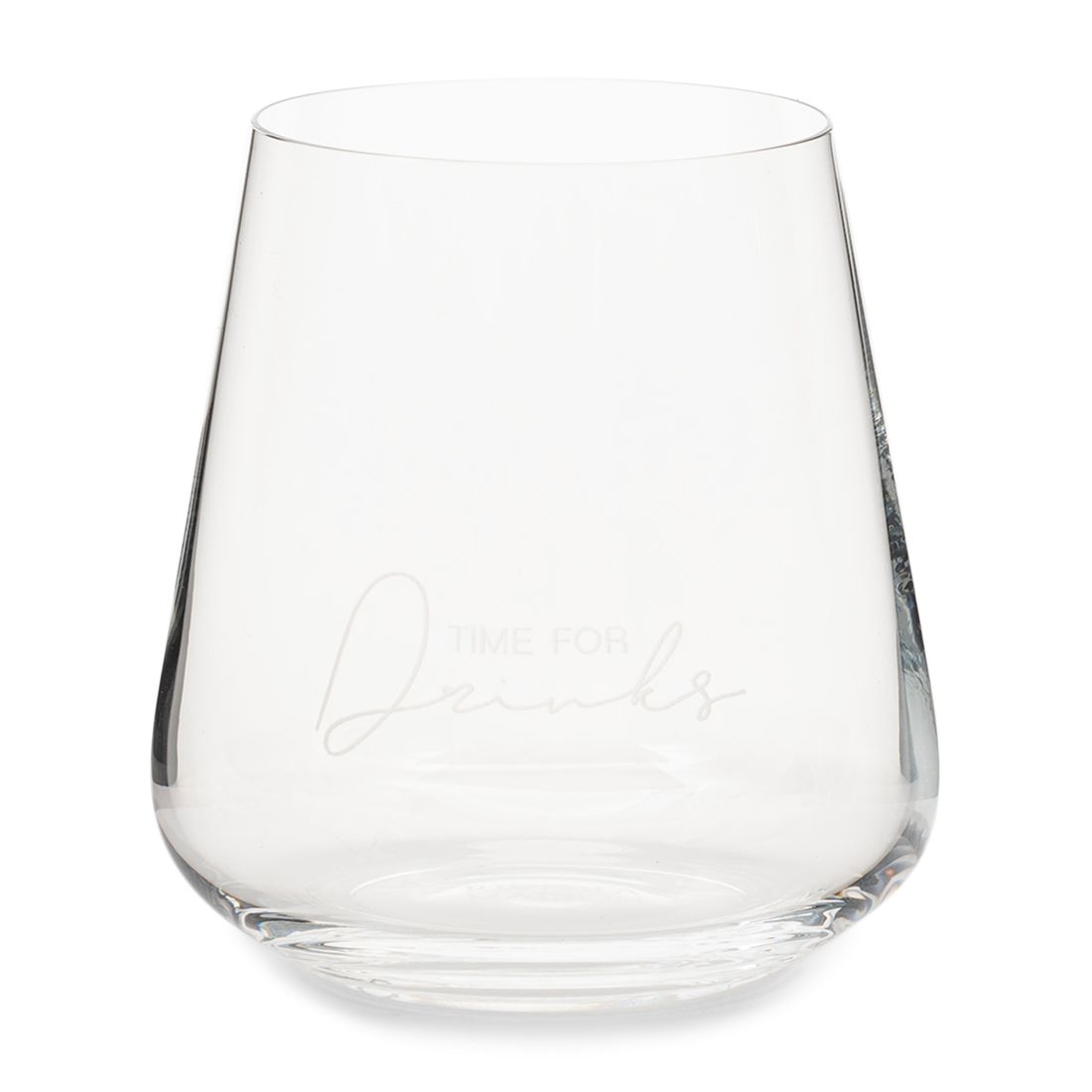 Glass Drinkglass Riviera Maison Time for drinks hvit tekst