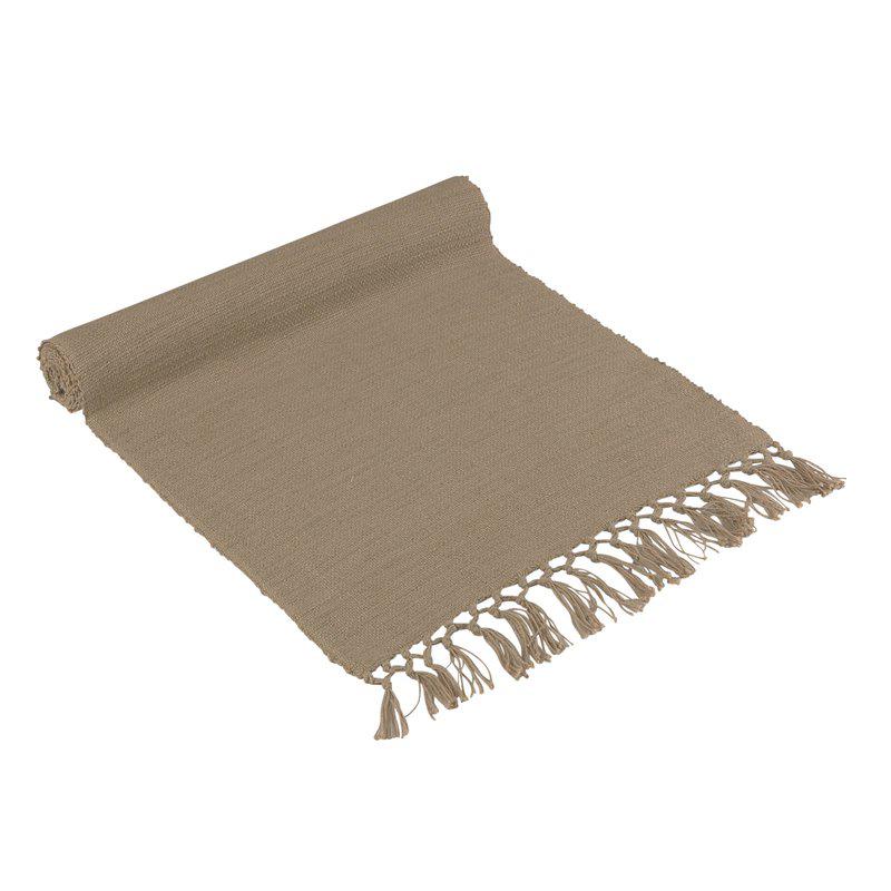 Løper Altea Lin vev tekstur m/ frynser 35x120cm 100% Bomull