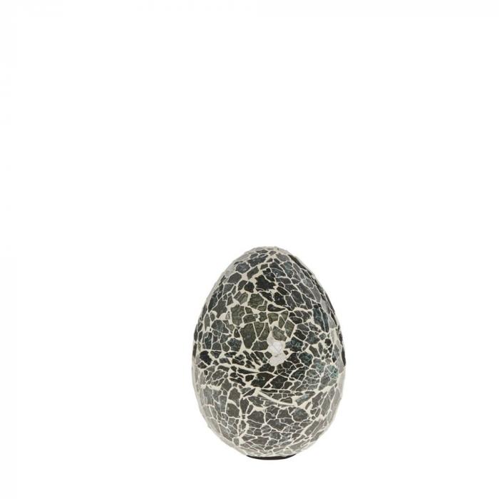 Egg Lene Bjerre Murselia sort/hvit spettete Ø15cm