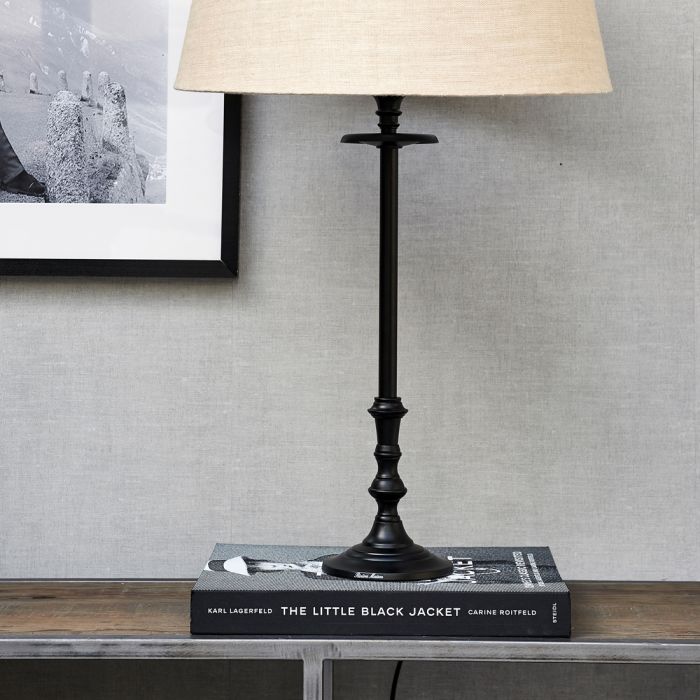 Lampe fot sort Riviera Maison L'Hotel Lamp Base antique black H56cm
