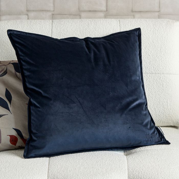 Riviera Maison Dyp mørk blå velur Velvet Pillow Cover blue 60x60m
